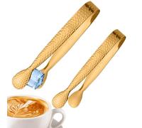 Duqulle Sugar Tongs Small - Stainless Steel Small Appetizer Clip - Tiny Bar Tong - for Lemon Slices Tea Drinker Coffee Lover Baker Restaurant Hotel Club Dining Table Dessert Station