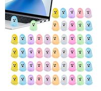 Duqulle Tiny Ghost Figurines | Resin Little Ghost Figurines Halloween Decor | Luminous Home Decor for Party Living Room Shelf Desk Table Office Fireplace Lawn Garden Backyard