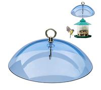 Duqulle Universal Bird Feeding Station Baffle Dome | Protective Cover For Hanging Bird Feeders | Bird Feeder Clear Dome Rain Guard For Stop Squirrels Stealing Bird Feed,10"