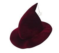 Duqulle Witch Hat with Star Charm Breathable Wide Brim Cute Foldable
