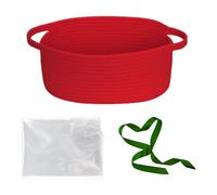 Duqulle Woven Organizing Baskets - Empty Cotton Rope Basket for Storage Toy | Portable Organizer Solutions for Dorm Kitchens Bathrooms Living Room Apartment Nursery Bedside Tables Christmas