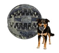 Dur Dog Treat Ball, Black, Vanilla Scent - Durable Recycled Rubber - Interactive and Near Indestructible Dog Chew Toy, Ideal for Boredom, Teeth Cleaning, Puppy Teething & Playtime, Medium Sized, 7cm