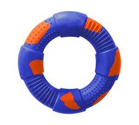 DUR Large Ring Dog Tug Toy, Blue/Orange, Blackberry Scent, Durable Recycled Rubber - Interactive and Near Indestructible Dog Chew Toy for Boredom, Teeth Cleaning, Puppy Teething & Playtime, 16cm