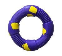 DUR Large Ring Dog Tug Toy, Purple/Yellow, Blackberry Scent, Durable Recycled Rubber - Interactive and Near Indestructible Dog Chew Toy for Boredom, Teeth Cleaning, Puppy Teething & Playtime, 16cm