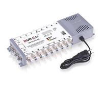 DUR-line MS 5/16 G-HQ - Multiswitch Matrix - Made in Germany - SAT Multiswitch for 16 Participants / TV - Energy-Saving Power Supply - Supports Digital, HDTV, FullHD, 4K, 8K, UHD