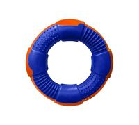 Dur Medium Ring Dog Tug Toy, Blue/Orange, Blackberry Scent, Durable Recycled Rubber - Interactive and Near Indestructible Dog Chew Toy for Boredom, Teeth Cleaning, Puppy Teething & Playtime, 13cm