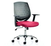 dura black back office chair with bergamot cherry seat