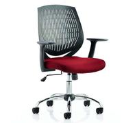 dura black back office chair with ginseng chilli seat