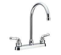 Dura Faucet DF-PK330HC-CP RV J-Spout Kitchen Sink Faucet (Chrome)