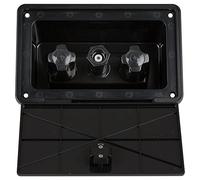 Dura Faucet DF-SA185-BK RV Exterior Spray Box with Hot/Cold Quick Connect Faucet (Black)