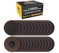 Dura-Gold 3" Diameter Surface Conditioning Discs Brown Coarse Sanding Grit (Box of 25) - R-Type Quick Change Roll Lock Connection