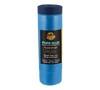Dura-Gold 43" x 65' Pure Blue Pre-Taped Masking Film - Painters Plastic Roll (0.4 Mil) Pull Down Drop Sheet, Pre-Taped Plastic Sheeting for Painting Protection on Auto, Walls, Furniture