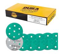 Dura-Gold Premium 1000 Grit 3.5" (90mm) Green Film Sanding Discs, 7-Hole Pattern, Box of 50 - Fits Festool RO 90 Rotex Hook & Loop Backing Sandpaper for Random Orbital Sanders, Detail Color Auto Paint