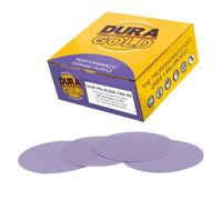 Dura-Gold Premium 180 Grit 6" Purple Film Ceramic Sanding Discs, Box of 50 - Hook & Loop Backing Sandpaper for DA & Random Orbital Sanders - Fast Sharp-Cut Abrasive, Sand Auto Paint, Wood, Woodworking