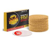 Dura-Gold Premium 2" Gold Hook & Loop Sanding Discs - 80 Grit (Box of 30) - High-Performance Extra Coarse Cut Abrasive Sandpaper Discs - for DA Sanders Drill, Sand Automotive Paint, Woodworking Wood
