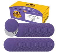 Dura-Gold Premium 220 Grit 3" Purple Film Ceramic Sanding Discs, Box of 30 - Hook & Loop Backing Sandpaper for DA Sander, Drill, Grinder, Rotary Tool - Sand Auto Body Paint, Metal, Wood, Woodworking