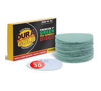 Dura-Gold Premium 3" Gold Hook & Loop Sanding Discs - 2000 Grit (Box of 30) - High-Performance Medium Cut Abrasive Sandpaper Discs - for DA Sanders Drill, Sand Automotive Paint Filler, Woodworking
