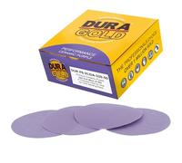 Dura-Gold Premium 320 Grit 6" Purple Film Ceramic Sanding Discs, Box of 50 - Hook & Loop Backing Sandpaper for DA & Random Orbital Sanders - Fast Sharp-Cut Abrasive, Sand Auto Paint, Wood, Woodworking