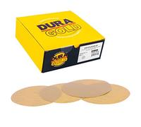 Dura-Gold - Premium - 500 Grit 6" Gold Hook & Loop No Hole Sanding Discs for DA Sanders - Box of 50 Sandpaper Finishing Discs for Automotive and Woodworking