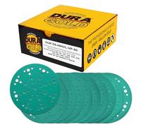 Dura-Gold Premium 6" Green Film Sanding Discs, 49-Hole Pattern, 50 Disc Variety Pack, Grits 60, 80, 120, 180, 220, 320, 400, 600, 800, 1000 - Heavy-Duty Hook & Loop Sandpaper, DA Random Orbital Sander