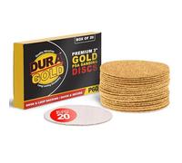 Dura-Gold - Premium - 60 Grit 3" Gold Hook & Loop Sanding Discs for DA Sanders - Box of 20 Sandpaper Finishing Discs for Automotive and Woodworking