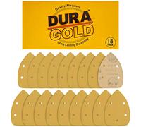 Dura-Gold Premium Mouse Detail Sander Sandpaper Sanding Sheets - 3000 Grit (Box of 18) - 5 Hole Pattern Hook & Loop Triangle Mouse Discs - Woodworking Wood Crafting, Automotive Color Sanding Polishing