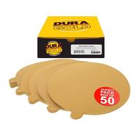 Dura-Gold Premium - Variety Pack - 6" Gold PSA Self Adhesive Stickyback Sanding Discs for DA Sanders -10 of each Grit (80, 150, 220, 320, 400) Box of 50 total Sandpaper Finishing Discs