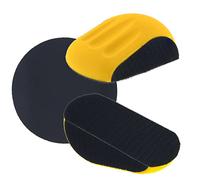 Dura-Gold Pro Series 5" Mouse-Shaped Hand Sanding Block Pad for Hook & Loop and PSA 5" DA Sanding Discs, 2 Pack - PSA Sandpaper Conversion Adapter Pad - Automotive Car Sand Wood Woodworking Furniture