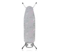 DURA HOME Premium Ironing Board Cover - 2 sizes, 100% Cotton + 3 mm Foam Pad - Heat-Reflective, with Adjustable Drawstring Fastener (Butterfly, M (132x48cm))