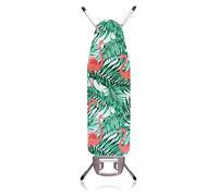 DURA HOME Premium Ironing Board Cover - 2 sizes, 100% Cotton + 3 mm Foam Pad - Heat-Reflective, with Adjustable Drawstring Fastener (Flamingo, L (148x52 cm))