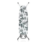 DURA HOME Premium Ironing Board Cover - 2 sizes, 100% Cotton + 3 mm Foam Pad - Heat-Reflective, with Adjustable Drawstring Fastener (Cactus, L (148x52 cm))