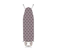 DURA HOME Premium Ironing Board Cover - 2 sizes, 100% Cotton + 3 mm Foam Pad - Heat-Reflective, with Adjustable Drawstring Fastener (Ornament, M (132x48cm))