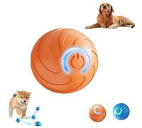 Dura spin Dog Ball, Dura Spin Ball for Large Dogs, Smart Jumping Balls for Dogs, Interactive Automatic Rolling with Lights, which Moves on Its Own (Orange)