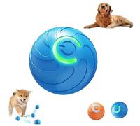 Dura spin Dog Ball, Dura Spin Ball for Large Dogs, Smart Jumping Balls for Dogs, Interactive Automatic Rolling with Lights, which Moves on Its Own (Blue)