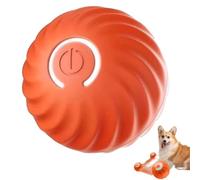 Dura Spin Dog Ball, Dura Spin Smart Dogs Ball, Interactive Automatic Rolling with Lights, Vibrating Puppy Balles USB Rechargeable (Orange,Style F)