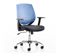 dura task office chair in blue with arms