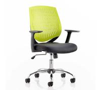 dura task office chair in green with arms