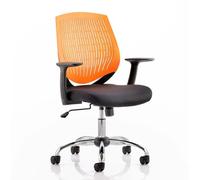 dura task office chair in orange with arms
