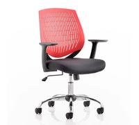dura task office chair in red with arms