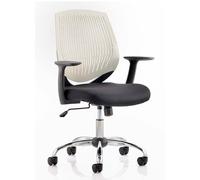dura task office chair in white with arms