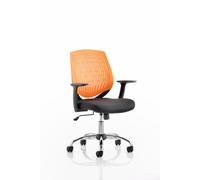Dura Medium Back Task Operator Office Chair With Arms Orange Back/Black Airmesh Seat - OP000019
