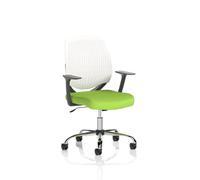 Dura With Arms White Back Bespoke Colour Seat Myrrh Green