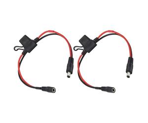 Durability 14AWG Coppers Power Extension Cable with 10.0A Fuses Quick Disconnects Wire Harnesses for LED Strips Surveillances Quick Disconnects Power Cable