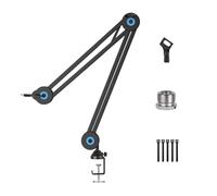 Durability Alloy Microphone Brackets with MultiDirectional Microphone Boom Arm for Content Creators Adjustable Pickup Holder