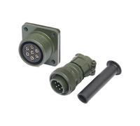 Durability Aluminum Alloy TPU Insulated MS5015 Connector Aviation Plug Socket 7Core for Stable Signals Transmission Highly Execution Electrical Link