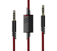 Durability Braide 3.5mm Music Cable For A10/A40 Gaming Headsets Cord With Gold Plate Connectors Inline Mute Music Replacement