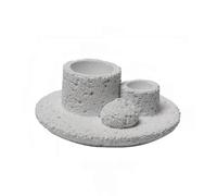 Durability Cement Burning Tray Burners Holder With Ashes Catchers For Meditations Home Decors Spiritual Practice Concrete Incenses Holder