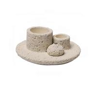 Durability Cement Burning Tray Burners Holder With Ashes Catchers For Meditations Home Decors Spiritual Practice Concrete Incenses Holder