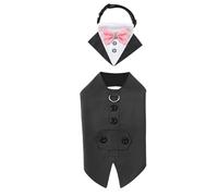 Durability Dog Suit Elegant Canine Apparel Regulable Tuxedo Butterfly Shirt Outfit For Special Occasions Durability Suit