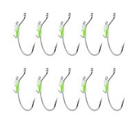 Durability Fishing Hook Glowing Technology and Spring Secure Live Baits Increased Success in Low Light Condition Saltwater Hook
